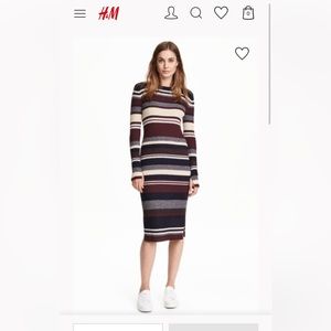 H&M striped sweater dress | medium